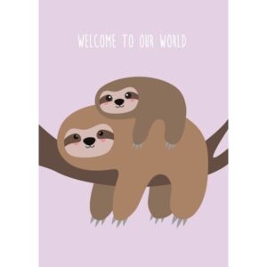 kaart baby sloth