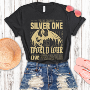 T-shirt Silver One black
