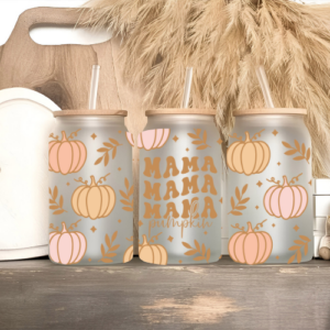 IJskoffieglas Mama Pastel Pumpkin